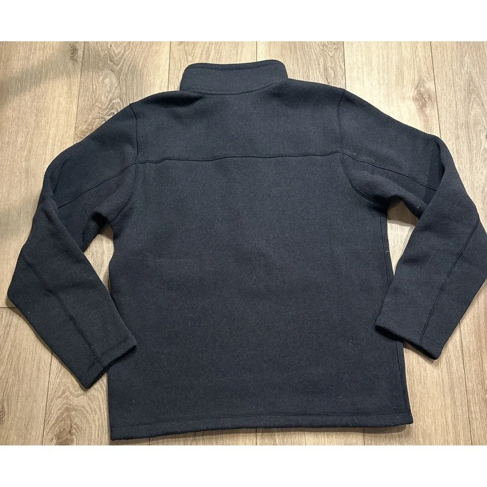 THE NORTH FACE Fleece Lined Pullover Sweatshirt Men's Size Medium 1/2 Zip Black‎